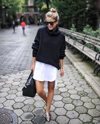 С чем носить темно-серые лоферы женщине