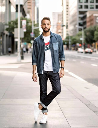 С чем носить темно-серые брюки мужчине