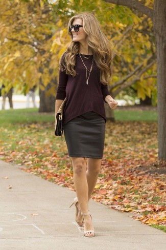 С чем носить темно-серую юбку-карандаш