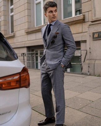 Какие монки носить с темно-серым костюмом