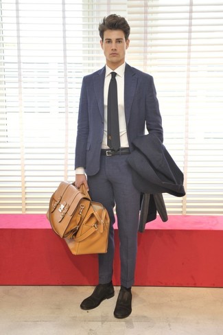 Какие длинные пальто носить с темно-серым костюмом