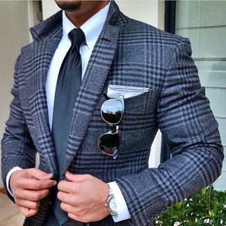 С чем носить темно-серый галстук мужчине