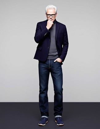 С чем носить темно-серую водолазку мужчине