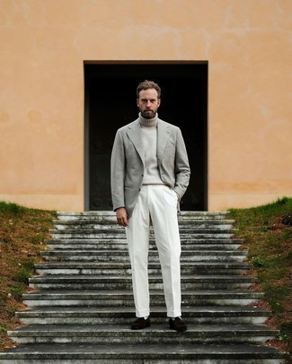 С чем носить темно-серую водолазку мужчине