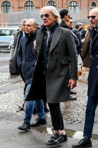 Какие монки носить с темно-серой водолазкой