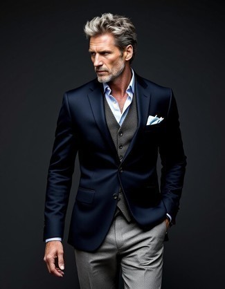 С чем носить темно-серое шерстяное пальто мужчине