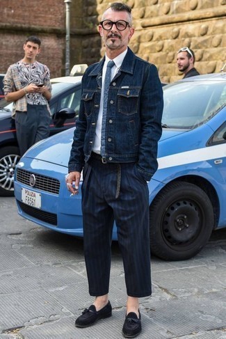 С чем носить темно-серый плетеный ремень мужчине