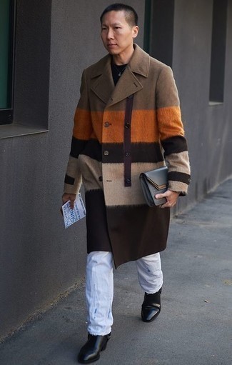 С чем носить темно-серый мужской клатч мужчине