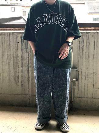 С чем носить слипоны из плотной ткани в клетку мужчине