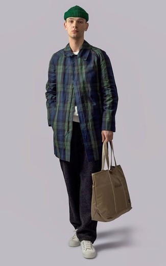 С чем носить пальто в клетку мужчине