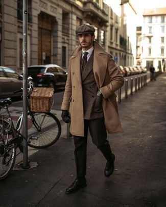 С чем носить двубортный пиджак в клетку мужчине