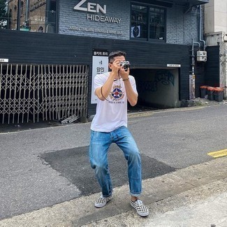 С чем носить низкие кеды в клетку мужчине