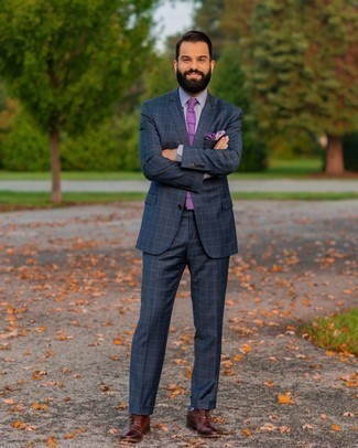 С чем носить костюм в клетку