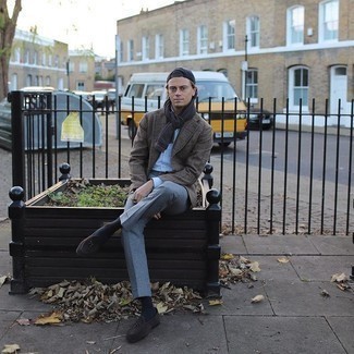 С чем носить шерстяной пиджак в клетку мужчине