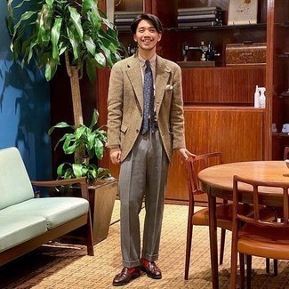 С чем носить шерстяной пиджак в клетку мужчине