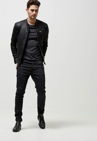 Как носить ботинки челси с бомбером мужчине