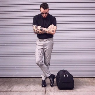 Как носить ботинки челси с футболкой-поло мужчине