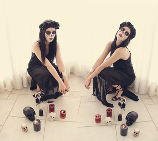 С чем носить шифоновое платье-макси