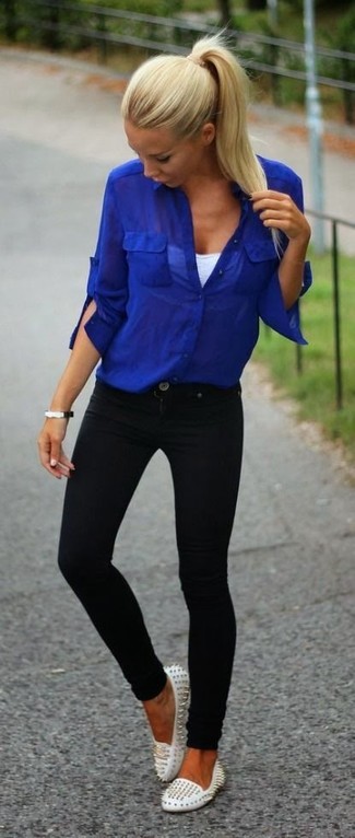 С чем носить шифоновую рубашку женщине