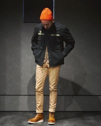 Как носить брюки чинос с ботинками броги