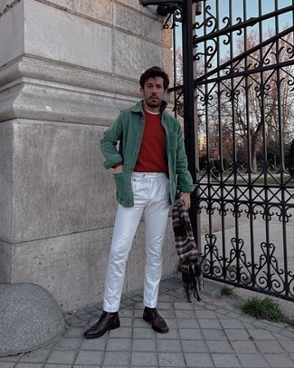 Как носить брюки чинос с ботинками броги