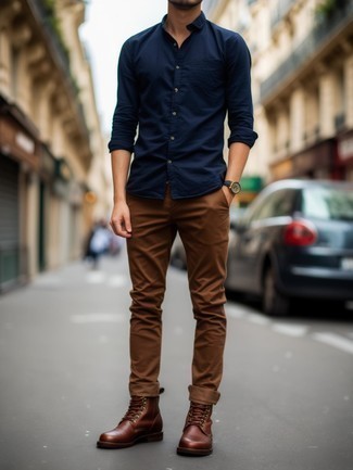 Как носить брюки чинос с повседневными ботинками