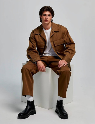 Как носить брюки чинос с ботинками челси