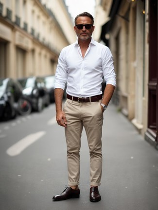 Как носить брюки чинос с туфлями дерби