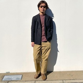 Как носить брюки чинос с ботинками дезертами