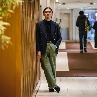 Как носить брюки чинос с двубортным пиджаком