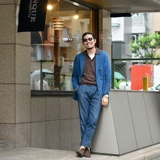 Как носить брюки чинос с двубортным пиджаком