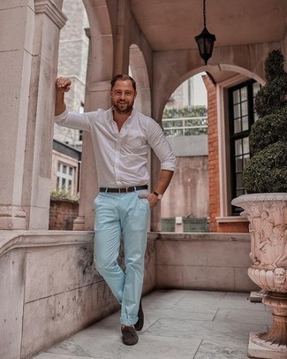 Как носить брюки чинос с мокасинами