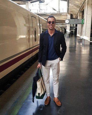 Как носить брюки чинос с мокасинами