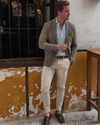 Как носить брюки чинос с мокасинами