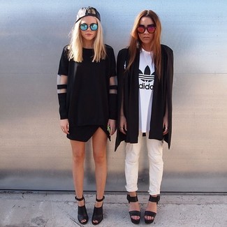 Как носить брюки чинос с босоножками на каблуке