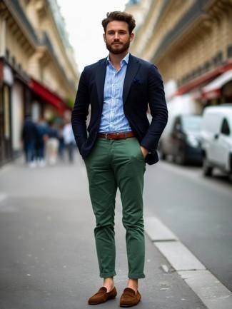 Как носить брюки чинос с лоферами