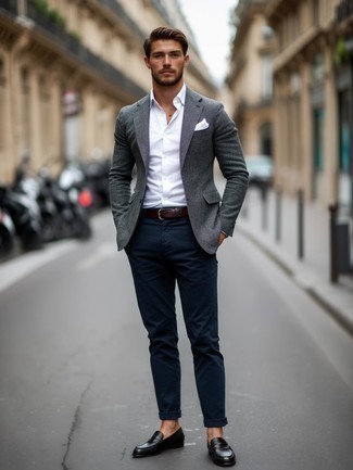 Как носить брюки чинос с лоферами