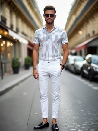 Как носить брюки чинос с лоферами