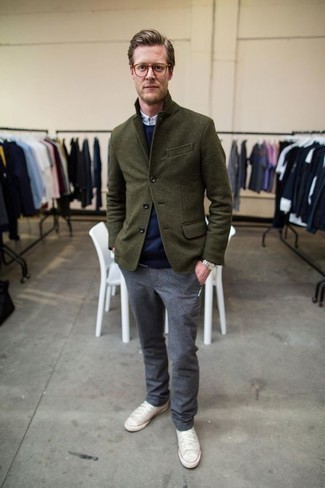 Как носить брюки чинос с полупальто