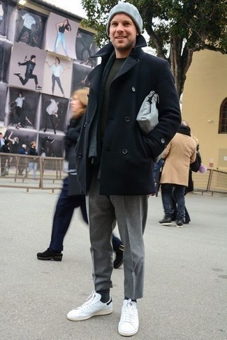 Как носить брюки чинос с полупальто