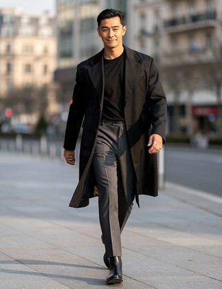 Как носить брюки чинос с плащом