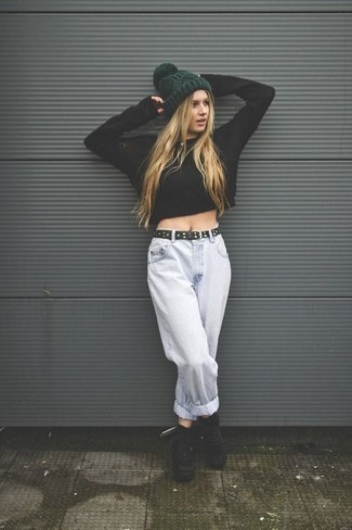 С чем носить кожаные массивные ботильоны