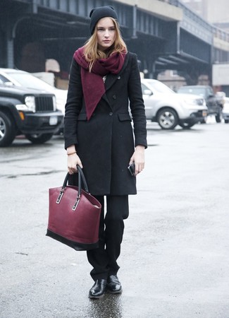 Как носить пальто с ботинками челси женщине