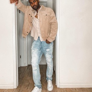 С чем носить вельветовую куртку-рубашку мужчине