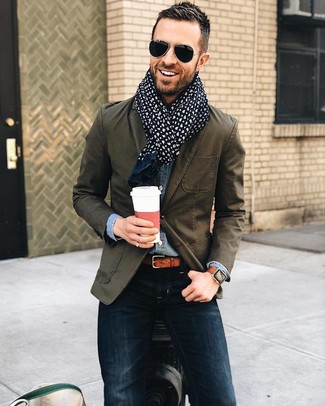 С чем носить хлопковый шарф мужчине