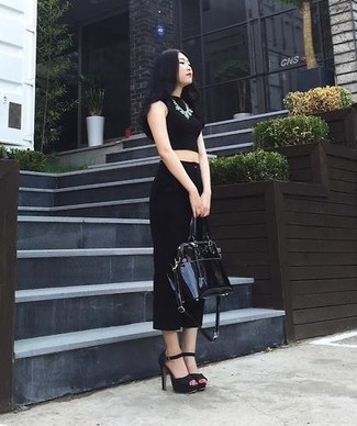 Как носить брюки-кюлоты с укороченным топом