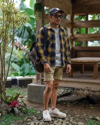 С чем носить темно-коричневый рюкзак мужчине