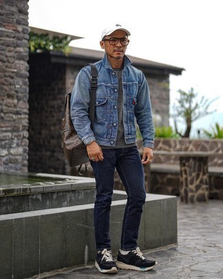 С чем носить темно-коричневый рюкзак мужчине