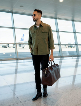 С чем носить темно-коричневую сумку мужчине