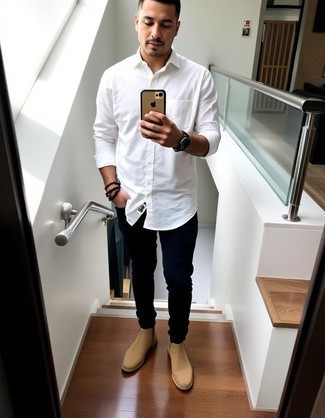 С чем носить темно-коричневый браслет из бисера мужчине